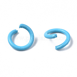 Spray Painted Iron Open Jump Rings&nbsp;X-IFIN-T017-04B