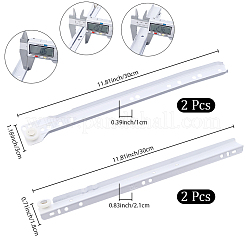 スチール製引き出しスライド  キャビネット引き出し用引き出しレール  ホワイト  300x18~30x10~21mm  4個/セット&nbsp;FIND-CP0004-05B