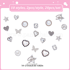 20Pcs 10 Styles Plastic Shoelace Buckle Clips&nbsp;HJEW-HY00162