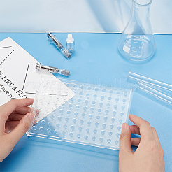 96-Hole 0.2ML Acrylic Laboratory Test Tube Rack&nbsp;AJEW-WH0010-73A