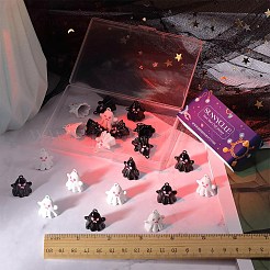 24色スプレー塗装合金エナメルペンダント2個。  ゴーストチャーム  ミックスカラー  19.5x17.5x12.5mm  穴：1.8mm  12個/カラー&nbsp;FIND-SC0004-89