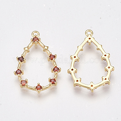 Brass Cubic Zirconia Pendants&nbsp;KK-T038-517C