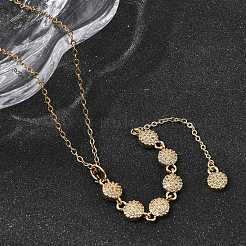 Brass Micro Pave Clear Cubic Zirconia Geometric Pendant Y Tassel Necklaces&nbsp;NJEW-P350-01A-G