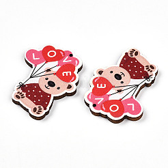 Printed Wood Pendants&nbsp;WOOD-T032-04A