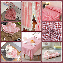 Tartan Cotton Fiber Fabric&nbsp;DIY-WH0504-685F