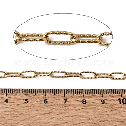 304 Stainless Steel Textured Paperclip Chains&nbsp;CHS-P029-01G