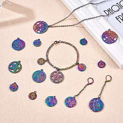 Rack Plating 20Pcs 10 Style 304 Stainless Steel Pendants&nbsp;STAS-SZ0002-60
