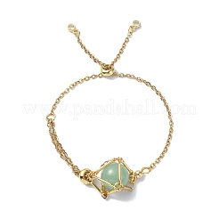 Adjustable Brass Macrame Pouch Bracelet Making for Stone Holder&nbsp;AJEW-JB01192-01