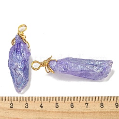 Electroplated Raw Rough Natural Quartz Crystal Big Pendants&nbsp;G-A229-02G-06