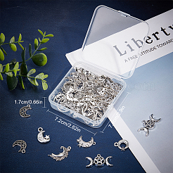 96Pcs 16 Style Tibetan Style Alloy Pendants&nbsp;FIND-SC0003-40