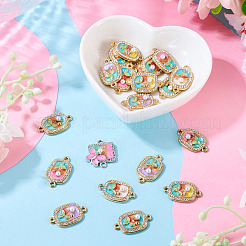 20Pcs 5 Colors Alloy Enamel Connector Charms&nbsp;FIND-TA0009-51