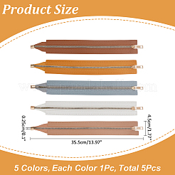 5Pcs 5 Colors Alloy Zipper&nbsp;FIND-WR0010-65