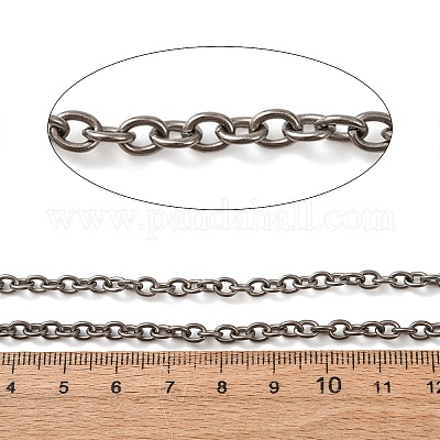 チタンアズキチェーン  溶接されていない  スプールで  生（メッキなし）  5x4x1mm&nbsp;CHS-A021-02A-1