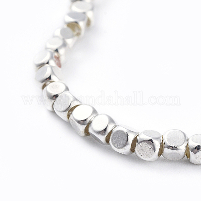 Brass Bead Stretch Bracelets&nbsp;BJEW-JB04402-1
