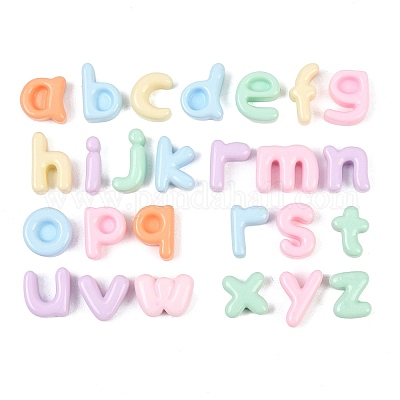 オペーク樹脂カボション  文字L  ミックスカラー  10.5~16x4~14.5x5.5~6mm&nbsp;RESI-G124-02-1