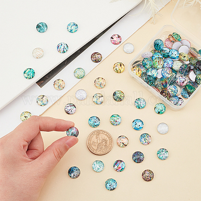 100Pcs Glass Cabochons&nbsp;FIND-PH0004-58B-1