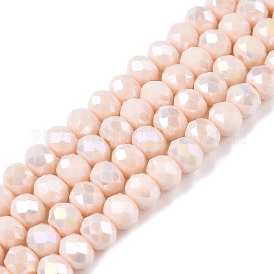 Electroplate Glass Beads Strands&nbsp;EGLA-A044-P6mm-B05-1