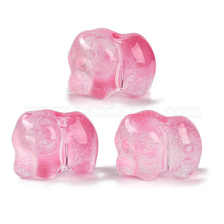 Spray Painted Glass Beads GLAA-Z007-04H-1