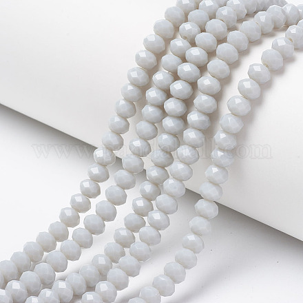 Opaque Solid Color Glass Beads Strands EGLA-A034-P6mm-D15-1