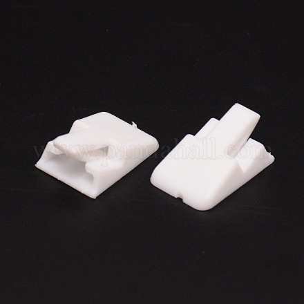 プラスチックリングホルダー  リングディスプレイスタンド  長方形  ホワイト  24x16.5x10mm&nbsp;KY-WH0043-18B-1