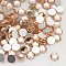 Glass Flat Back Rhinestone, Grade A, Back Plated, Faceted, Half Round, Light Peach, 6.3~6.5mm, about 288pcs/bag