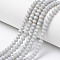 Opaque Solid Color Glass Beads Strands, Faceted, Rondelle, Gainsboro, 6x5mm, Hole: 1mm, about 80~85pcs/strand, 38~40cm