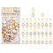 Alloy Enamel Locking Stitch Marker, Letter, Golden, White, Packing: 13.5x6.5cm
