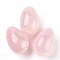 Natural Rose Quartz Pendants, Easter Egg Stone, 39.5x25x25mm, Hole: 2mm