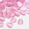 Cat Eye Cabochons, teardrop, Pearl Pink, 7x5x2mm