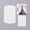 Kraft Paper Boxes and Necklace Jewelry Display Cards, Packaging Boxes, with Eiffel Tower Pattern, White, Folded Box Size: 7.3x5.4x1.2cm, Display Card: 7x5x0.05cm