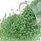 TOHO 11/0 Round Beads, Japanese Seed Beads, (775) Inside Color AB Crystal/Green Lined, 2.2mm, Hole: 0.8mm, about 5555pcs/50g