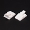 Plastic Ring Holder, Ring Display Stand, Rectangle, White, 24x16.5x10mm