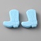 Silicone Beads, Boot, Light Sky Blue, 26x23x8mm, Hole: 2mm