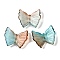 Spray Painted Glass Beads, Butterfly, Colorful, 20x24.5x6mm, Hole: 1.2mm