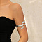 Stylish Iron Cuff Bangles, Snake, Platinum, Inner Diameter: 2-3/4 inch(7cm)