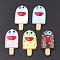 Resin Cabochons, Ice Lolly, Mixed Color, 33x17x7mm