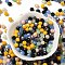 Glass Beads, Faceted, Rondelle, Mixed Color, 6x5mm, Hole: 1mm, about 2360pcs/500g