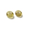 Handmade Lampwork Beads, Flat Round, Dark Khaki, 7~8x4~5mm, Hole: 2mm