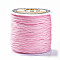 Nylon Braided Cord, Chinese Knotting Cord for Jewelry Making Macrame Craft, Pearl Pink, 0.8mm, about 109.36 yards(100m)/roll