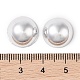 Ccbプラスチックカボション  半円  プラチナ  14x6.5mm&nbsp;KY-C020-15C-P-3
