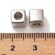 CCBプラスチックビーズ  キューブ  プラチナ  6.7x6.7x6.7mm  穴：3.6mm&nbsp;CCB-U001-41P-3