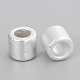 合金のスペーサービーズ  マットなスタイル  コラム  カドミウムフリー＆鉛フリー  925銀メッキ  5x4.5mm  穴：3mm&nbsp;PALLOY-Q357-99MS-RS-2
