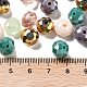 ガラスビーズ  多面カット  ロンデル  湯通しアーモンド  10x8mm  穴：1mm  約560個/500g&nbsp;EGLA-A034-LM10mm-17-2
