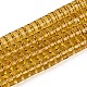透明ガラスビーズ連売り  フラットラウンド  ゴールデンロッド  8~8.5x4~4.5mm  穴：0.7~1mm  約95~100個/連  14.57~15.35''（37~39センチメートル）&nbsp;GLAA-N026-4x8mm-T07-1