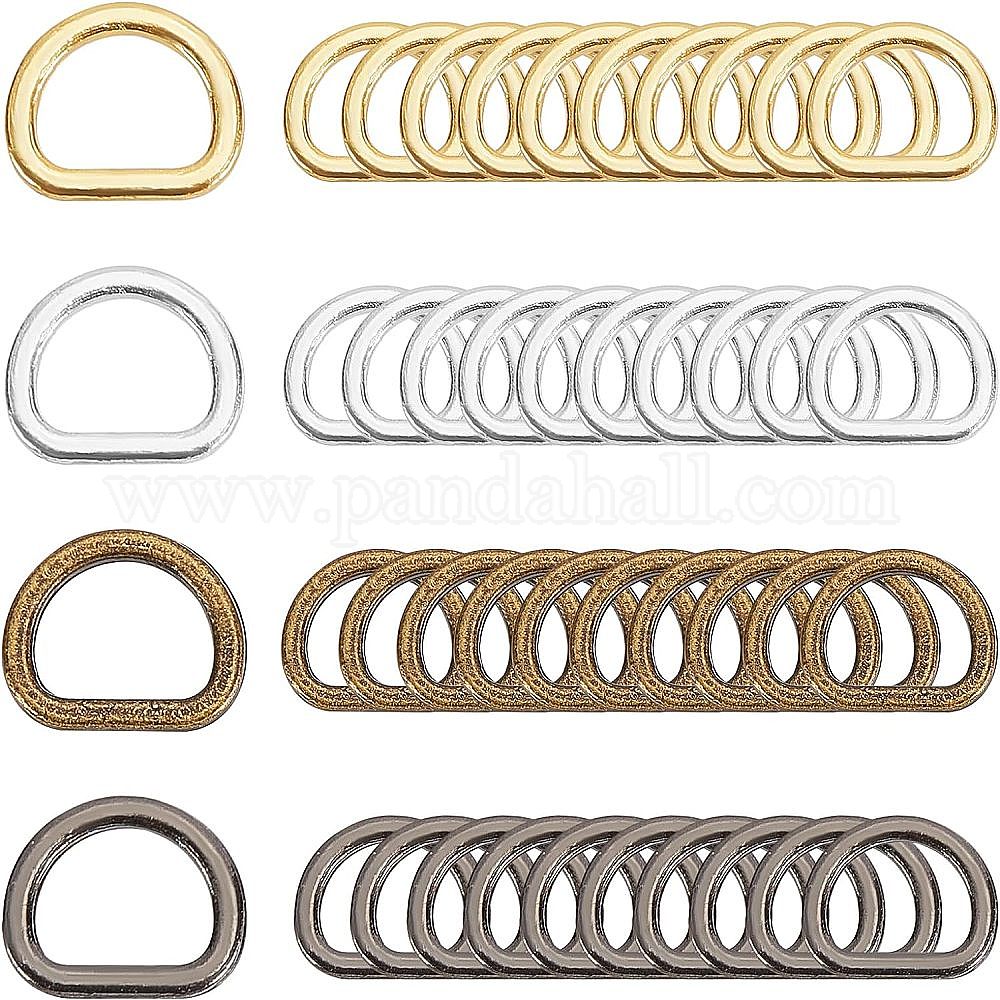 Wholesale 240Pcs 4 Color Alloy D Rings/Triangle Rings - Pandahall.com