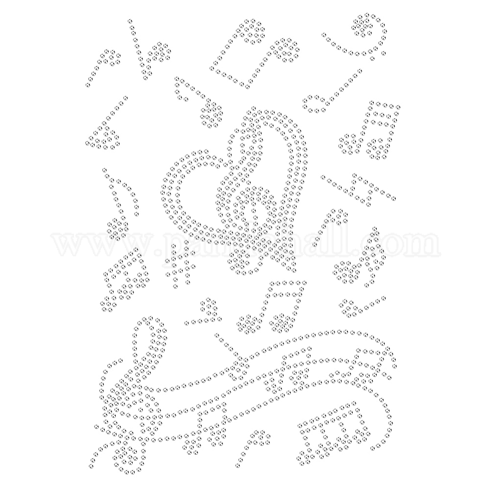 NBEADS Bling Lace Gradient Waterfall Sticker – Iron-On Glass Rhinestone Applique, 11.69x8.27 Inch, For Clothing, Crafts, Car Decor - View #8