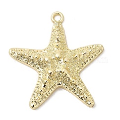 Alloy Big Pendants, Starfish, Rack Plating, Golden, 59.5x56x9mm, Hole: 4mm