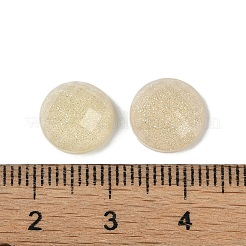 半透明エポキシ樹脂グリッターパウダーデコデンカボション  多面的な半円形/ドーム  淡いチソウ  10x5mm&nbsp;CRES-S367-13B-05