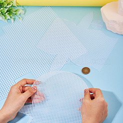 3個 3スタイル DIY 編み物かぎ針編みツール  メッシュキャンバスシート  DIYクラフトバッグアクセサリー用  ホワイト  230~437x245~293x1~1.5mm  1個/スタイル&nbsp;DIY-TA0015-41