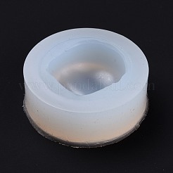 3d人間の顔のシリコンモールド  diyケーキフォンダン用  エポキシ樹脂  人形作り  ポリマークレイモールド用品  ホワイト  39x15mm&nbsp;DIY-A024-01